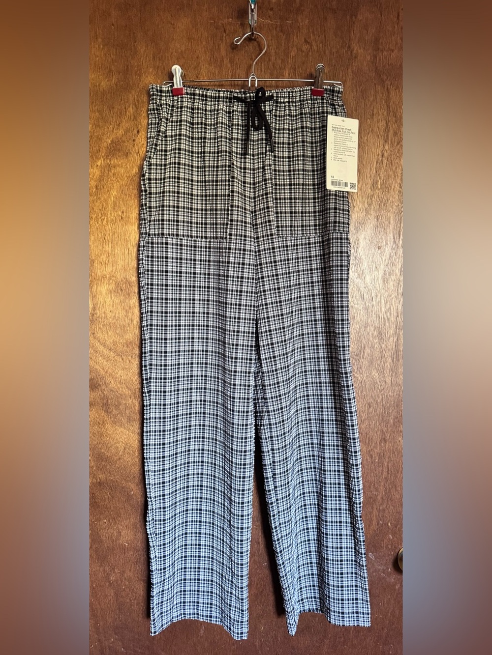 NWT Women’s Lululemon Seersucker Check Mid-Rise Pull-On Pant in Size XS
